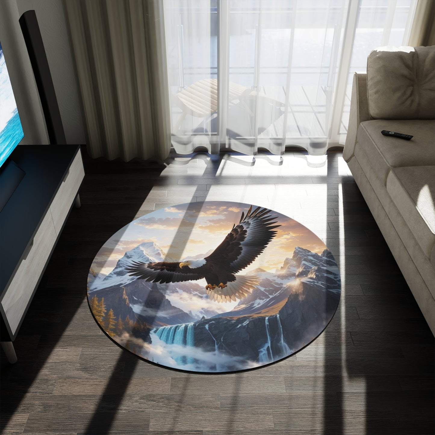Bald Eagle Round Rug