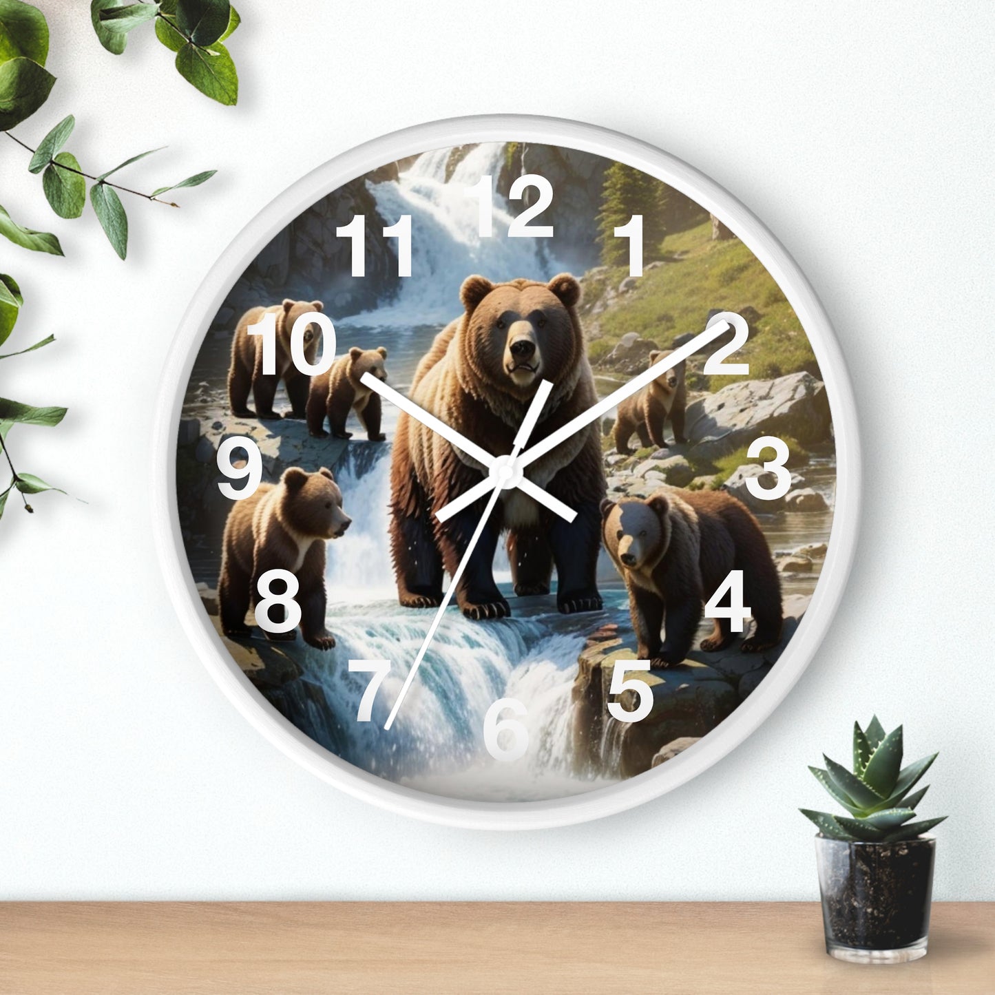 Grizzly Bear Wall Clock