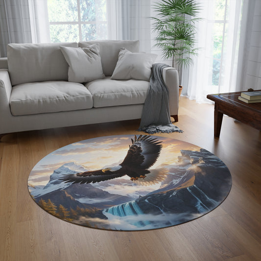 Bald Eagle Round Rug