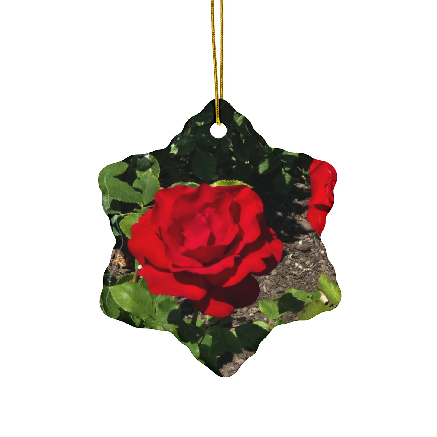 Rose Ceramic Ornament, 4 Shapes