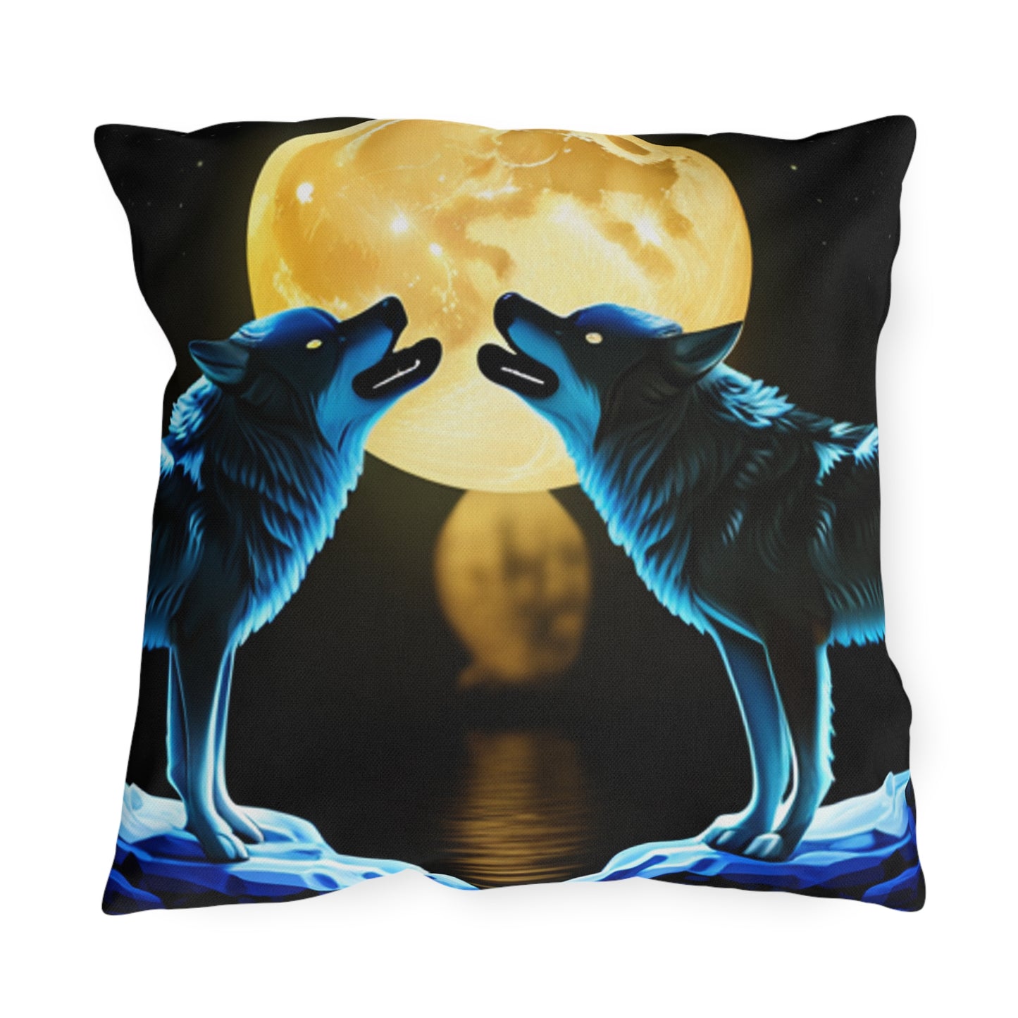 Howling Wolves Outdoor Pillows