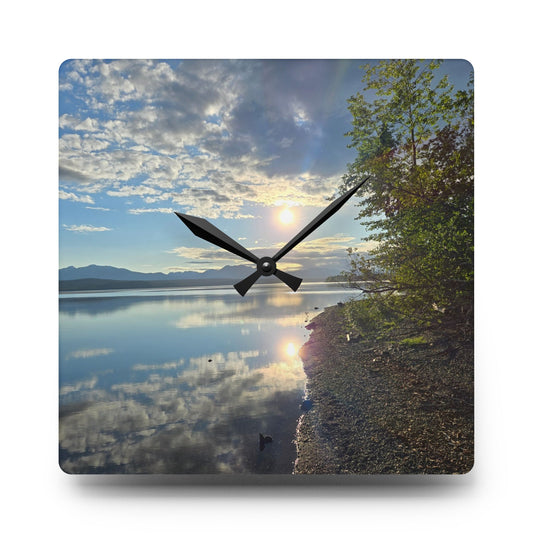 Takla Lake Acrylic Wall Clock