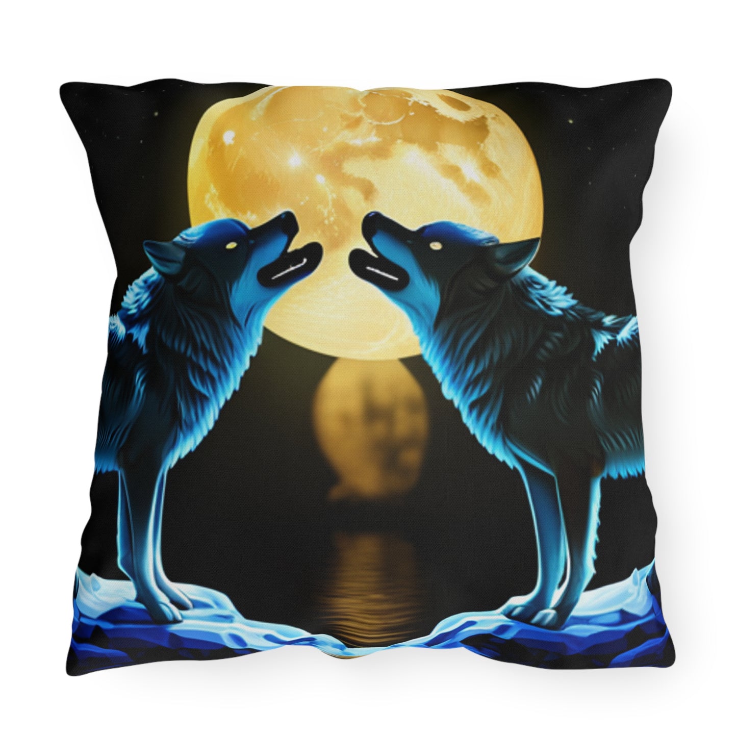 Howling Wolves Outdoor Pillows