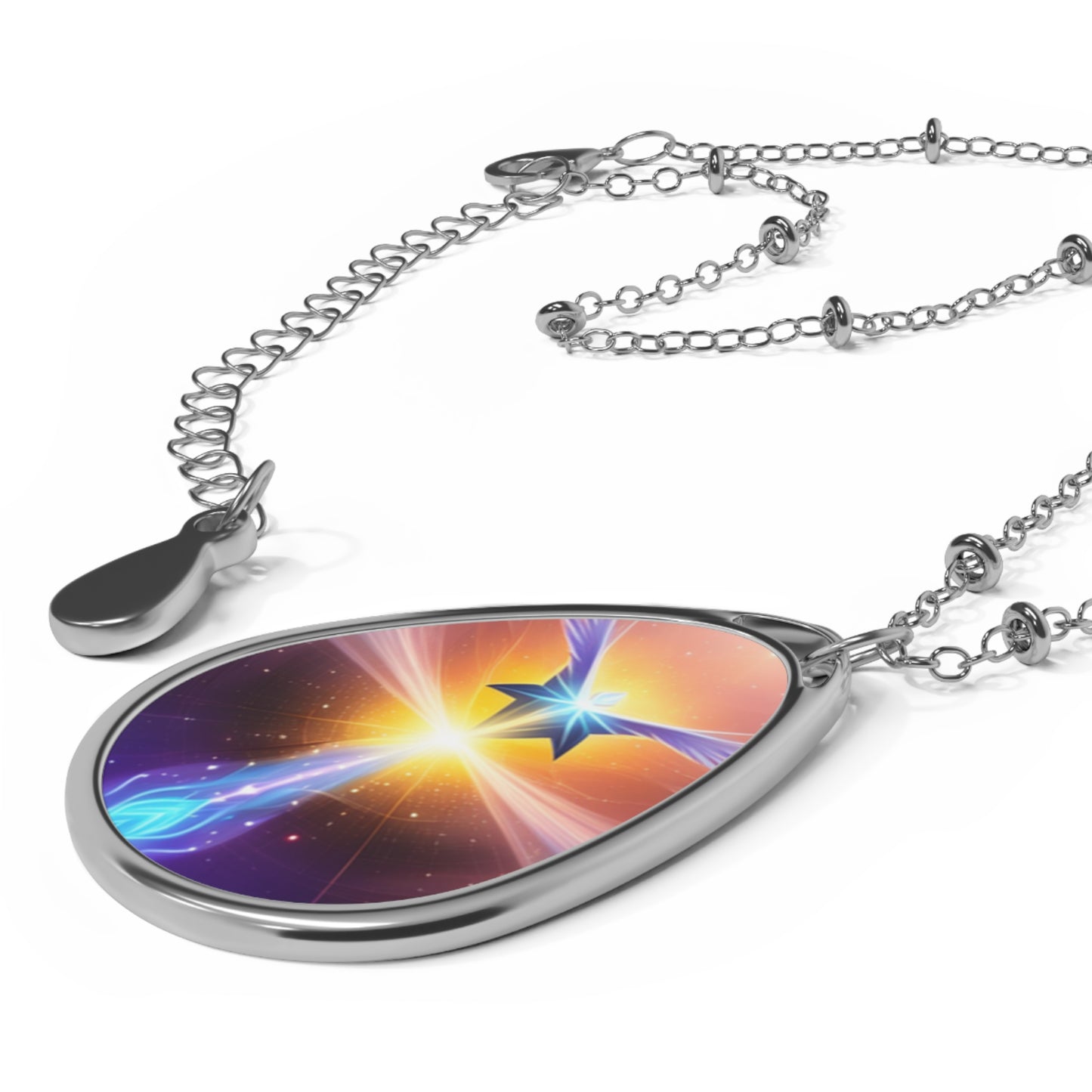 Rising Phoenix Oval Necklace