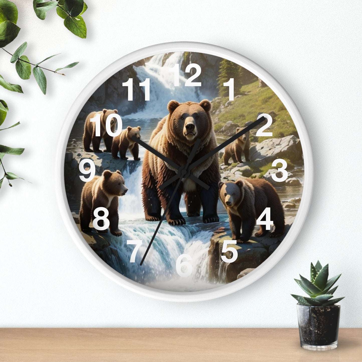 Grizzly Bear Wall Clock