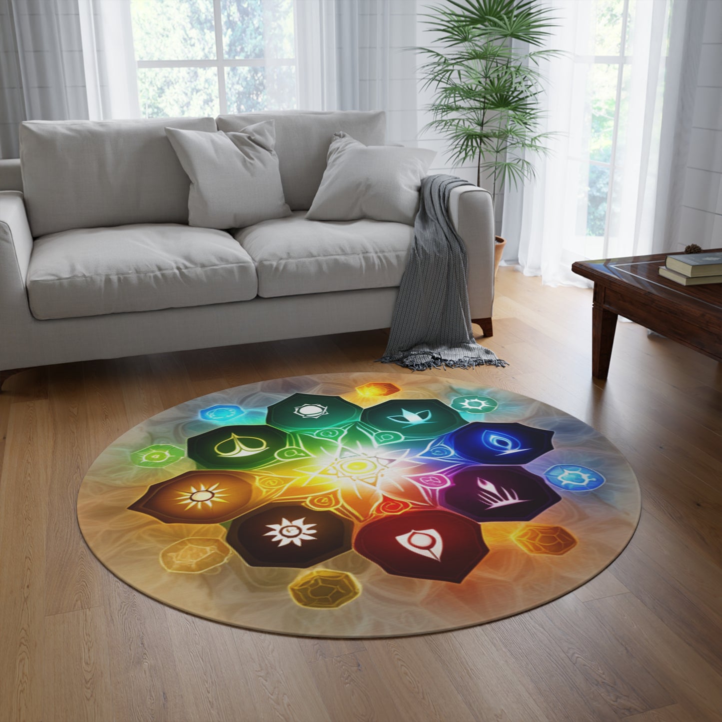 Chakras Round Rug