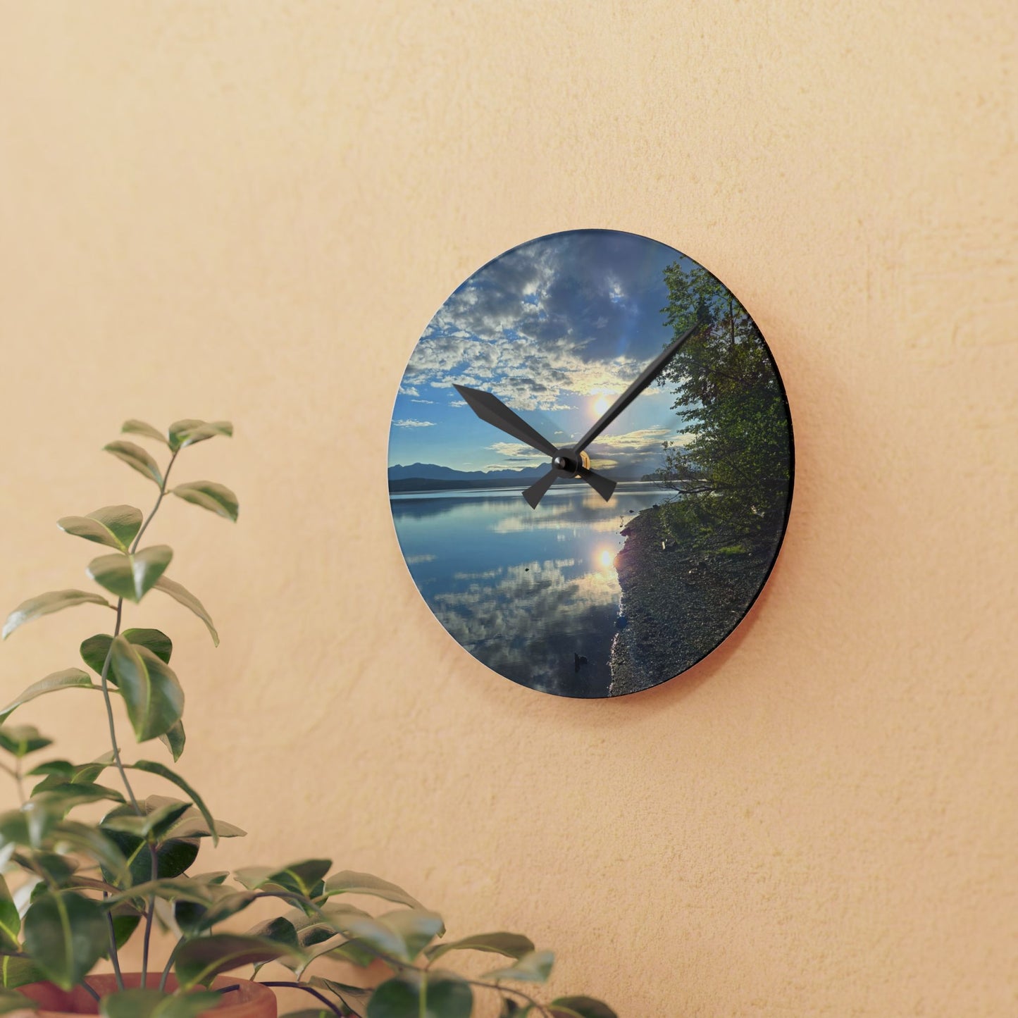 Takla Lake Acrylic Wall Clock