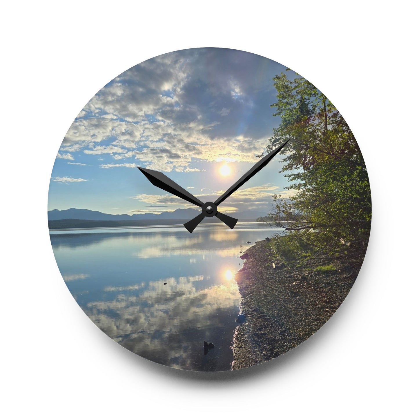 Takla Lake Acrylic Wall Clock