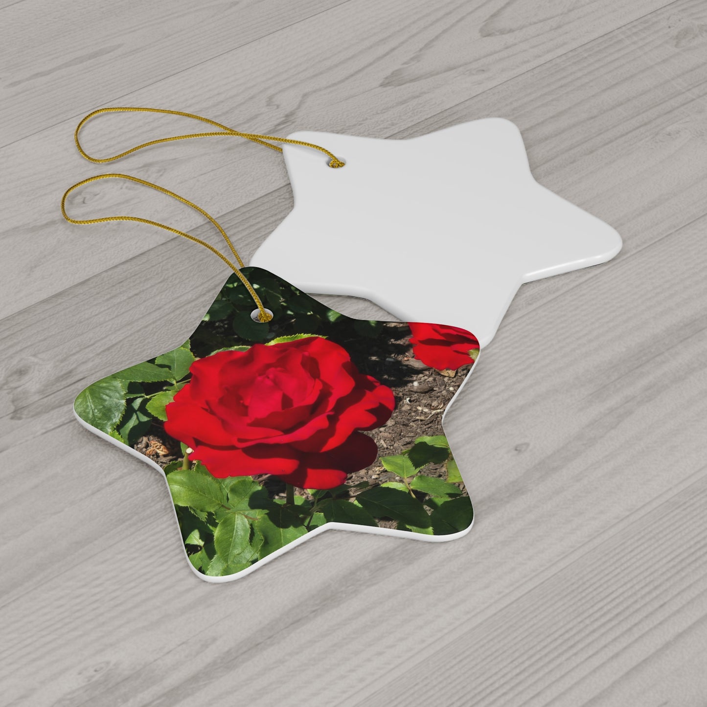 Rose Ceramic Ornament, 4 Shapes