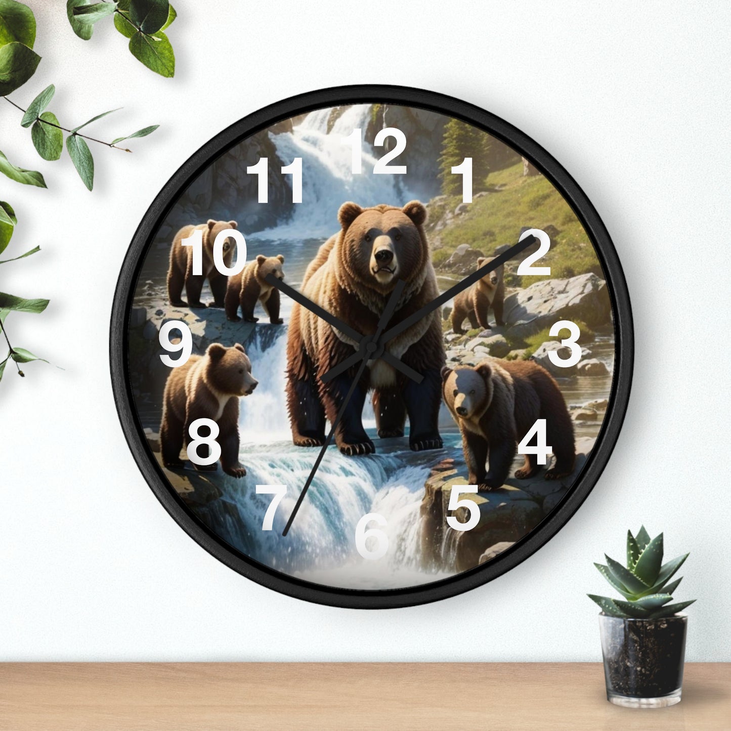 Grizzly Bear Wall Clock