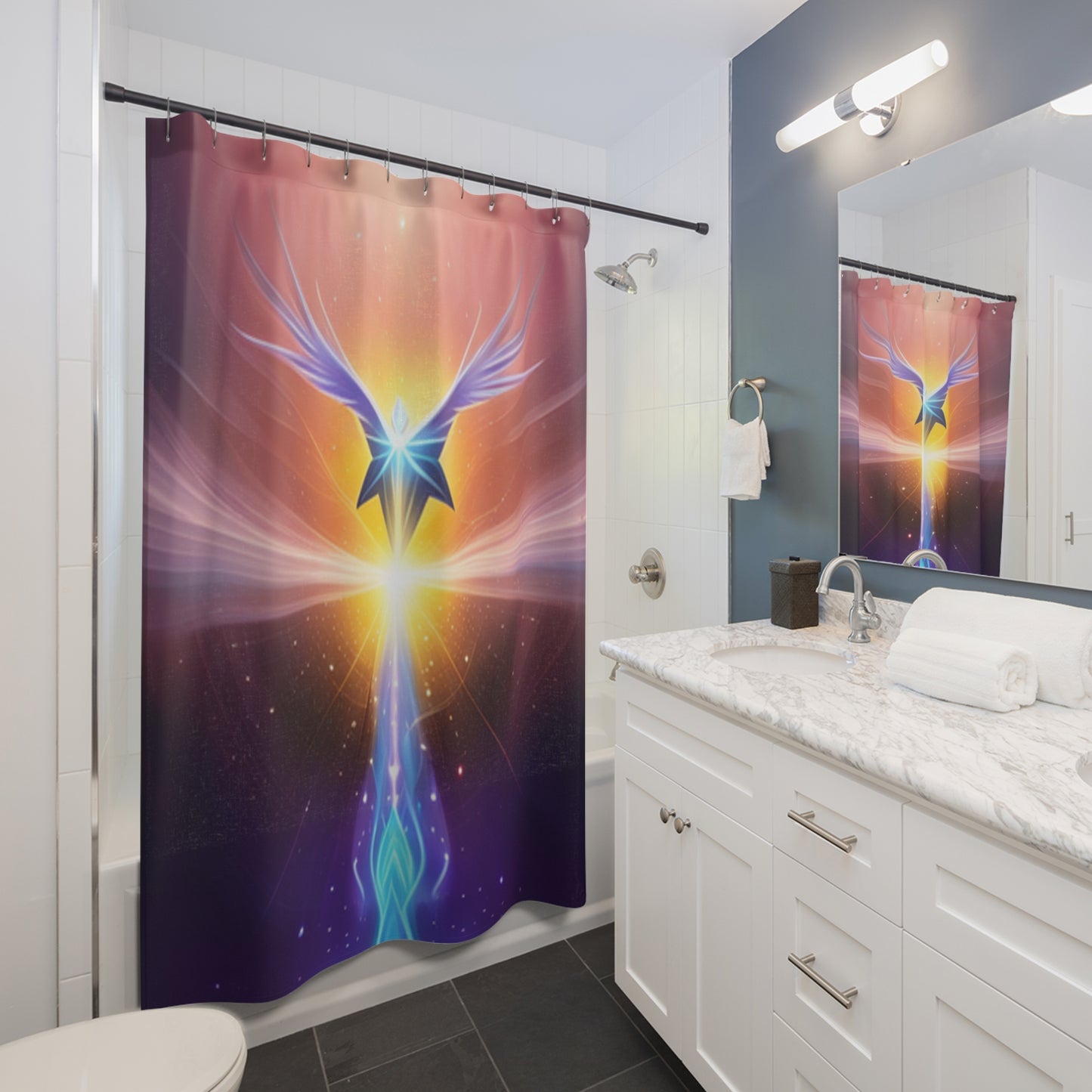 Rising Phoenix Shower Curtains