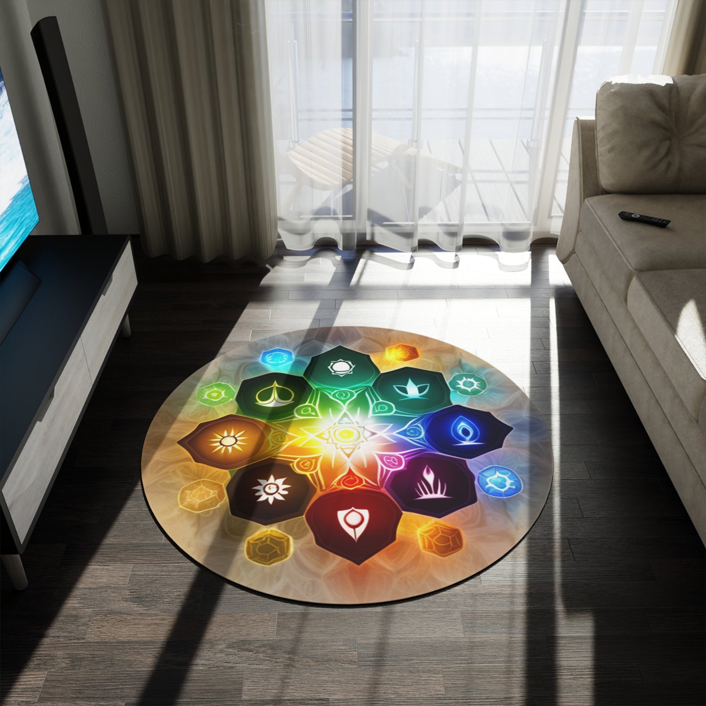 Chakras Round Rug