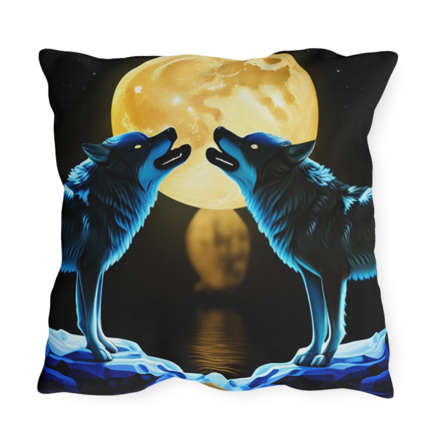 Howling Wolves Outdoor Pillows