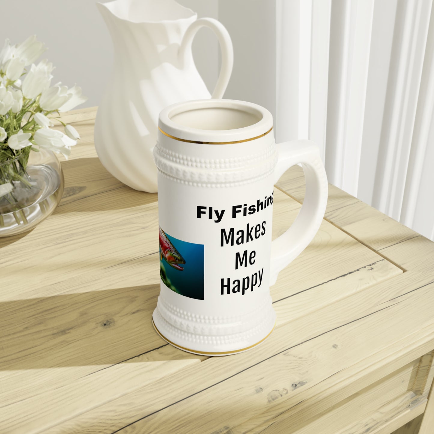 Fly Fishing Stein Mug