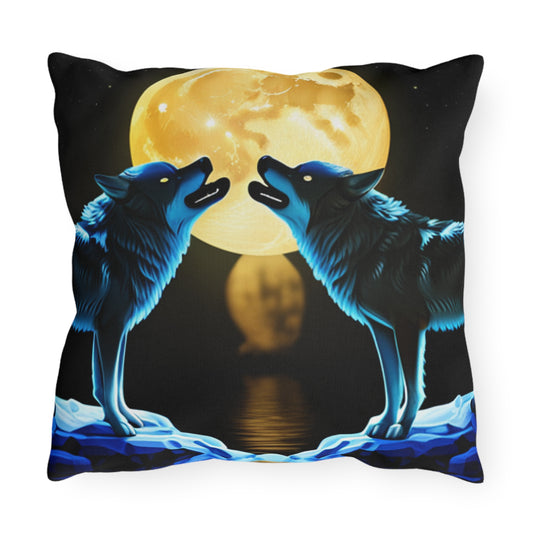 Howling Wolves Outdoor Pillows