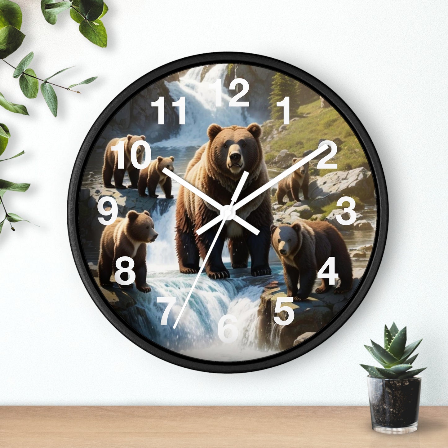 Grizzly Bear Wall Clock