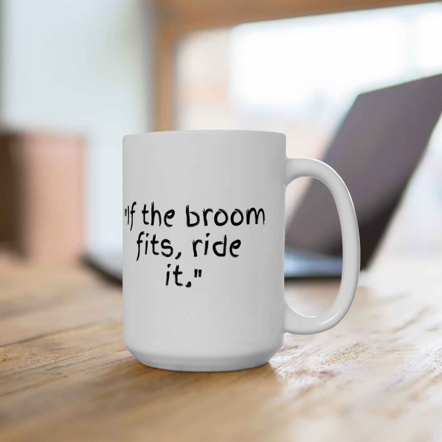 Broom Fits Ceramic Mug, (11oz, 15oz)