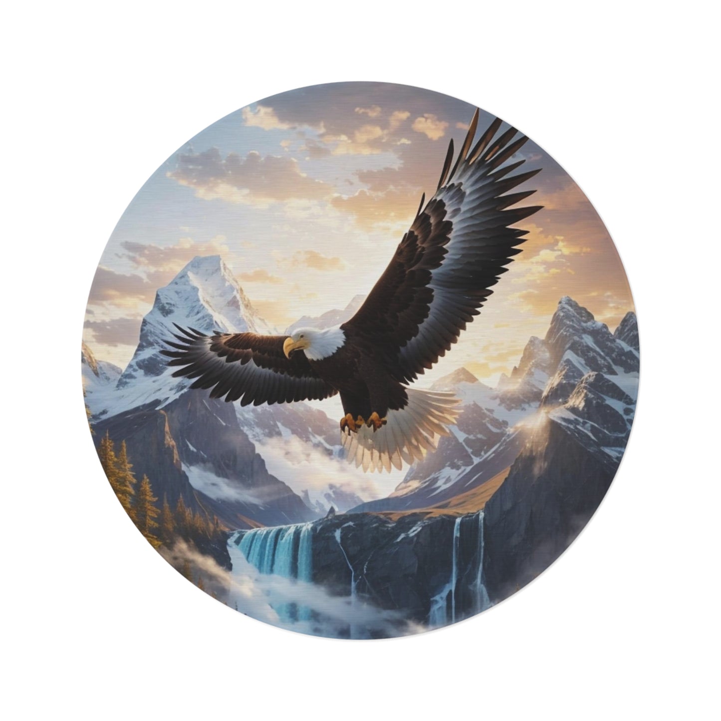 Bald Eagle Round Rug