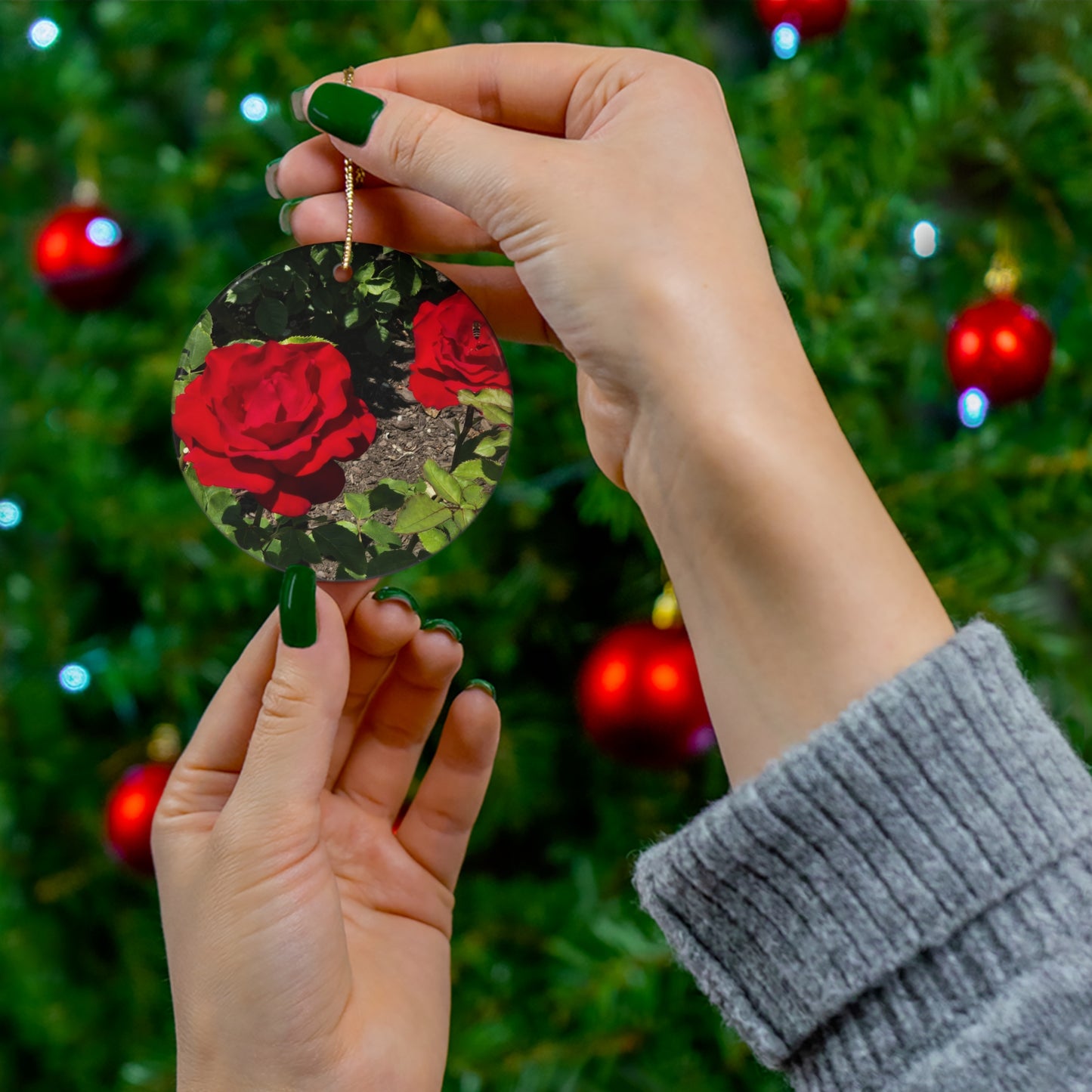 Rose Ceramic Ornament, 4 Shapes