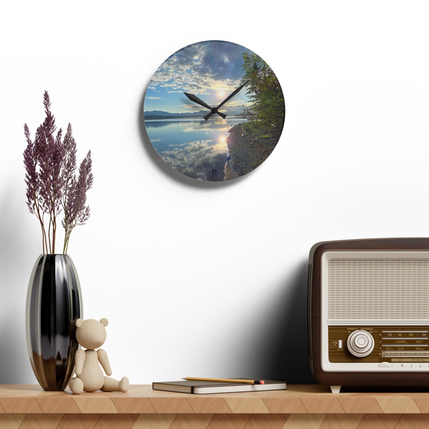 Takla Lake Acrylic Wall Clock