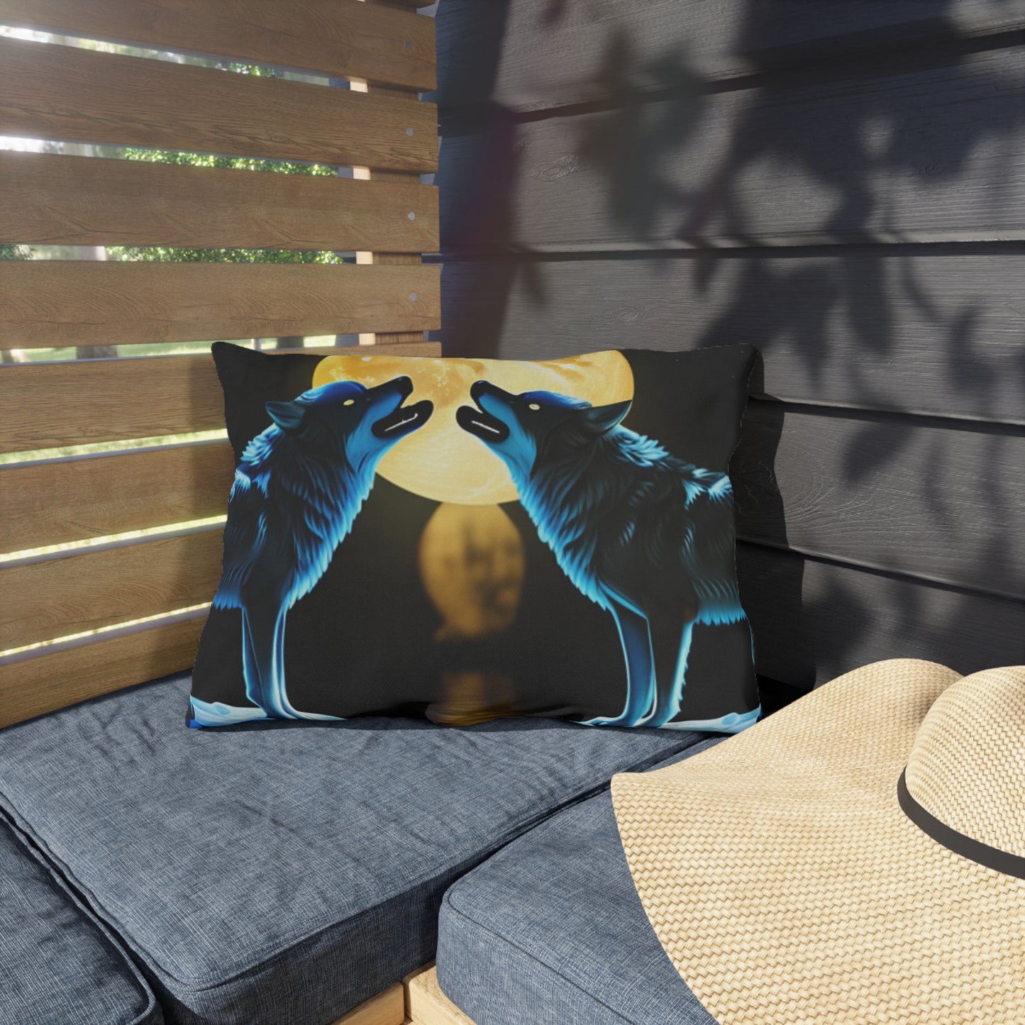 Howling Wolves Outdoor Pillows