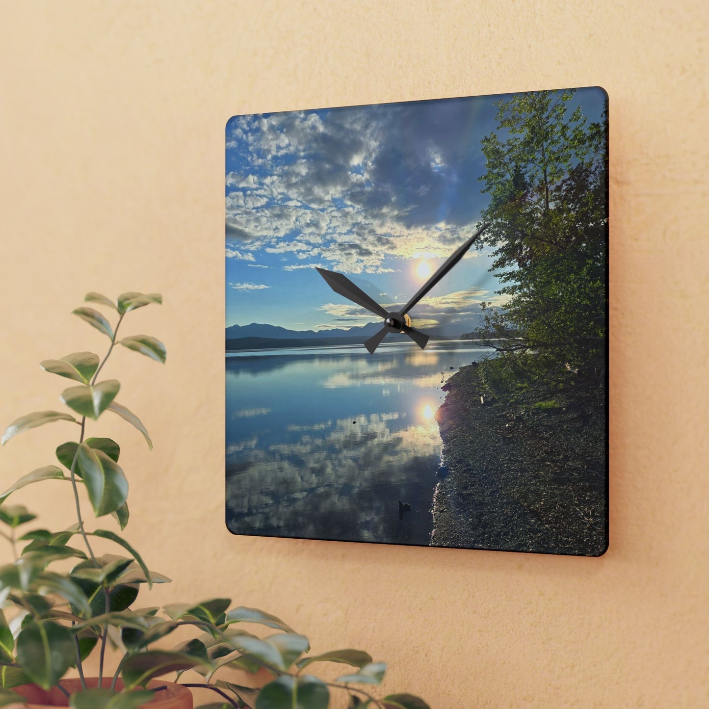 Takla Lake Acrylic Wall Clock