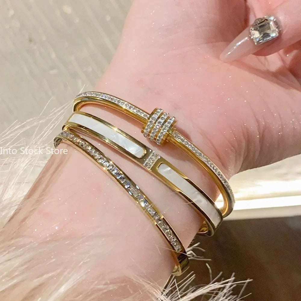 Luxury Design Stainless Steel Bangles for Women