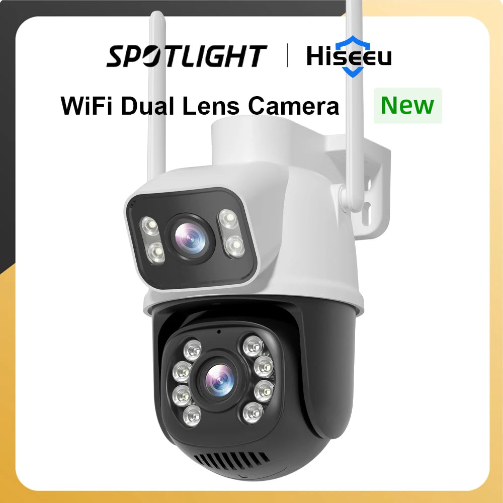 Dual Screen IP Camera Outdoor Auto Tracking Security Protection CCTV Surveillance