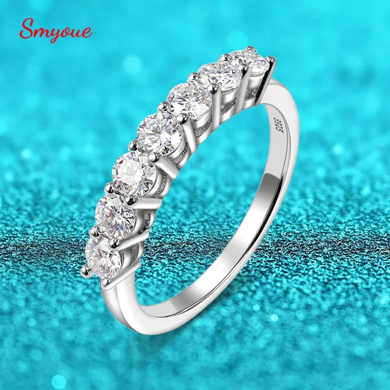 Gemstone Moissanite Rings for Women 925 Silver