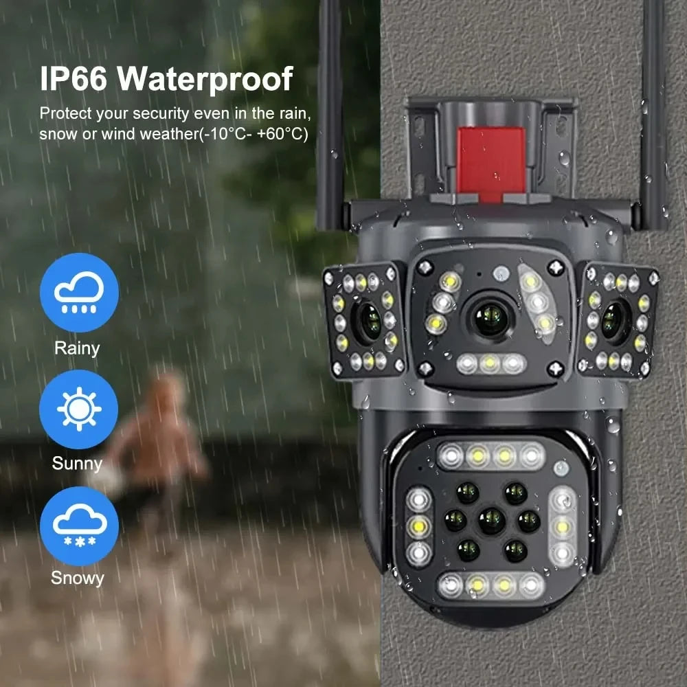 Waterproof Wireless Wifi HD Triple Security Camera