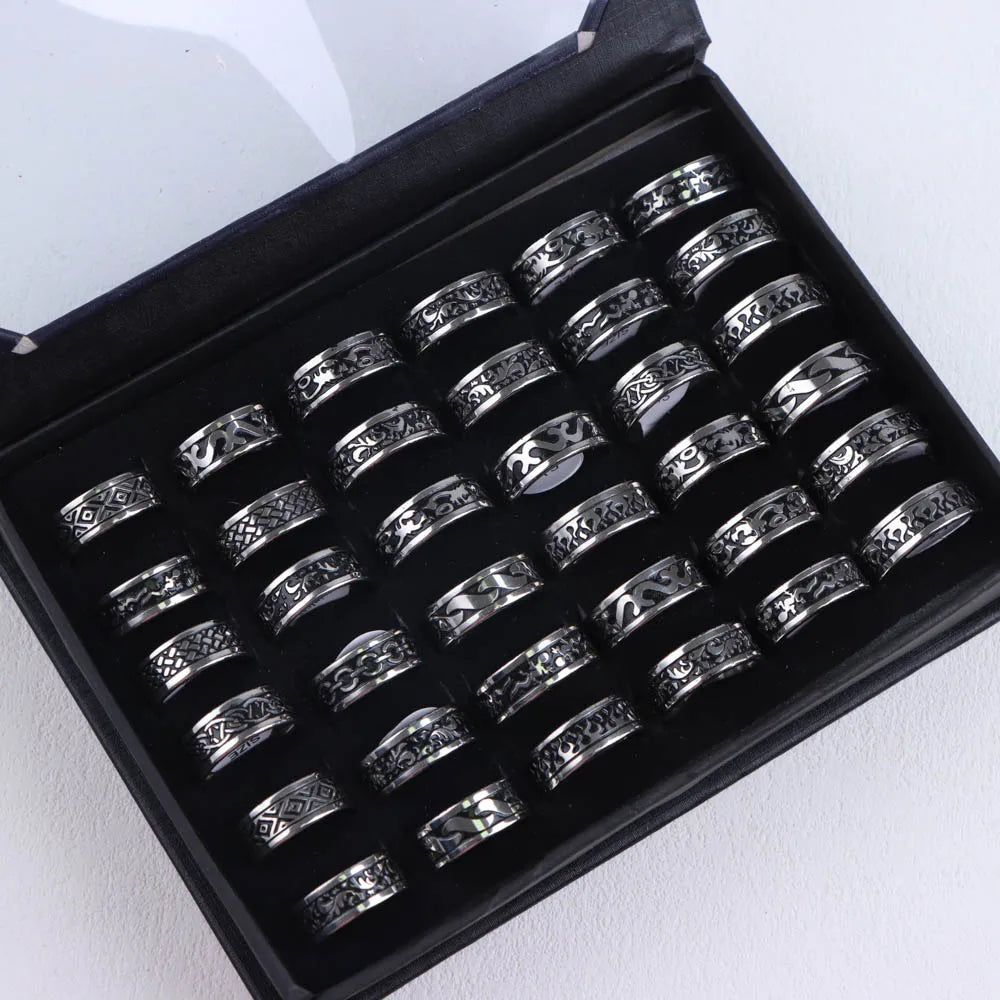 10pcs/lot Wholesale Fashion Simple Stainless Steel Ring For Men Women